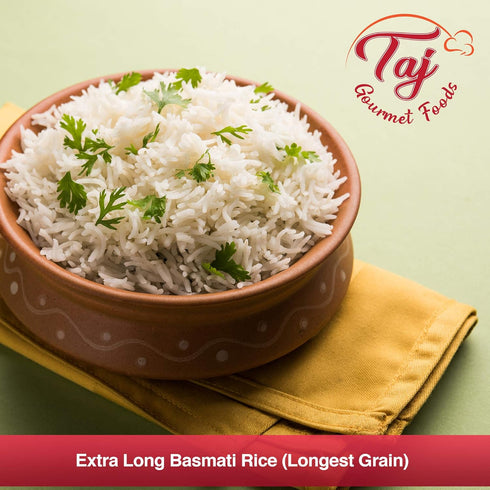 TAJ Gourmet Foods 1121 10lbs TAJ Premium Basmati Rice, Extra Long Grain Basmati Rice from India |