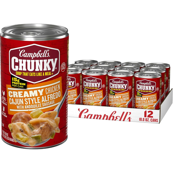 Campbell's Chunky Creamy Chicken Cajun Style Alfredo With Andouille Sausage Soup, 18.8