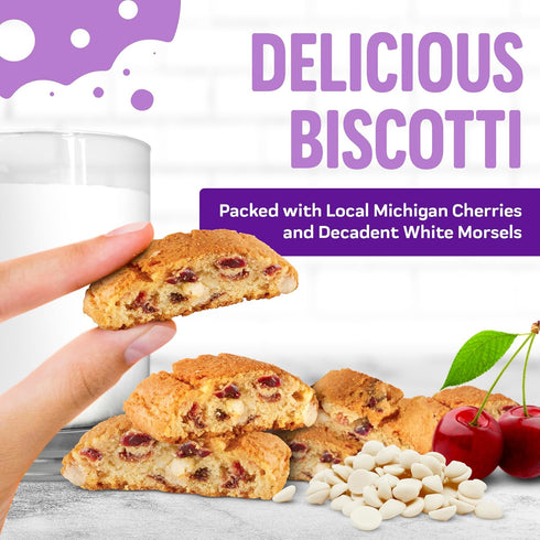 5oz 4 Pack Cooper Street Italian Biscotti Cookies - Twice Baked Biscotti Style Cookie Biscuits in Delicious Cherry