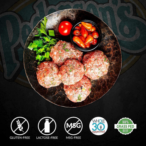 100% Whole30 (3 Pack, 1lb 85% 15% Pederson's Farms, Organic Grass Fed Ground Beef, Use/Freeze) ea - Lean Fat, Made