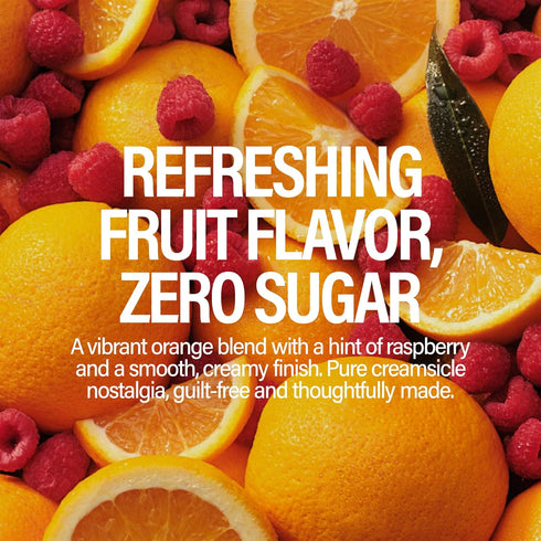 140 12 Oz, 12 Pack GURU Zero Sugar Energy Drink,Orange Raspberry Sorbet Organic Sparkling Energy Drink with MG Natural