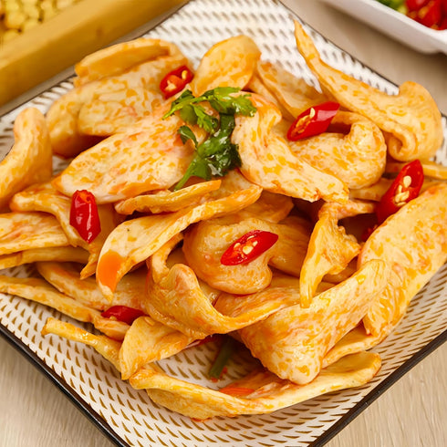 LWWTYKSPL Curls,8.82oz Dried Soy Strips, Soy Soy Beans Strips, Chinese Soybeans Strips Chunks for Hot Pot, Cold