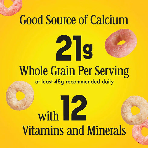 19 oz Strawberry Banana Cheerios, Heart Healthy Gluten Free Breakfast Cereal, Made with Whole Grain Oats, Family Size