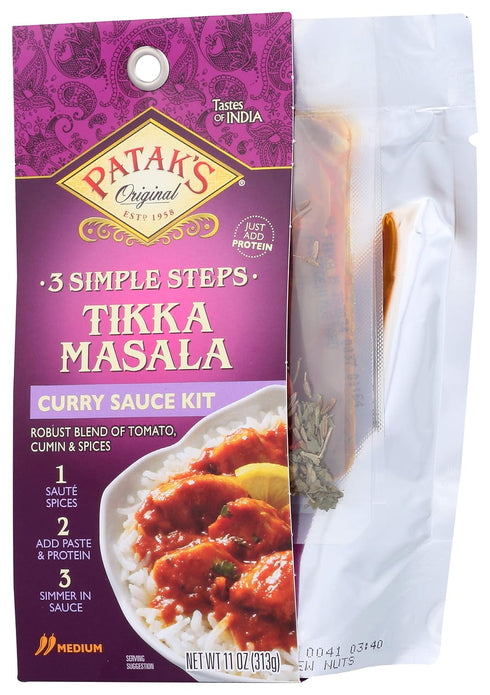 3-Step, 11 Oz Patak's Tikka Masala Curry Sauce Kit Fl