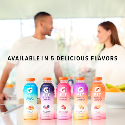 16.9.oz (12 Pack) Gatorade Fit Electrolyte Beverage, Healthy Real Hydration, Watermelon Strawberry, Bottles