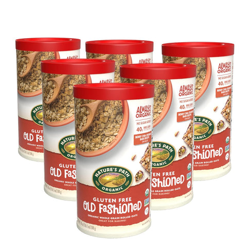 18 oz (Pack 6), Nature's Path Organic Old Fashioned Oats Oatmeal, of Gluten Free, Non-GMO