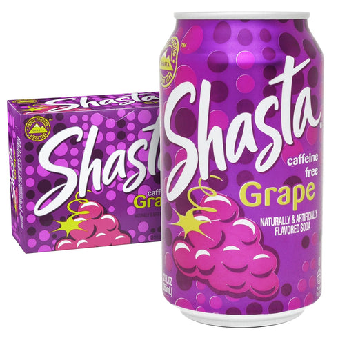 Shasta Grape | 12-Pack of 12oz Cans | Bold Purple Grape Flavor