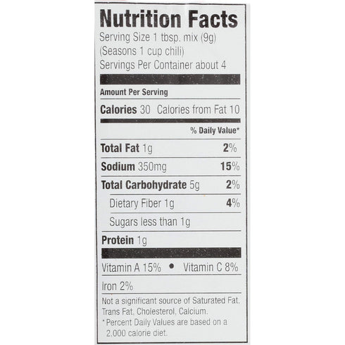 McCormick Tex-Mex Chili Seasoning Mix, 1.25 oz (Pack of 12)