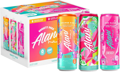 Alani Nu VARIETY PACK CHERRY TWIST, PINK SLUSH, ORANGE KISS Sugar Free,