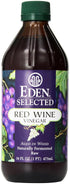 Eden Organic Red Wine Vinegar, 16 fl oz, Raw, Amber Glass