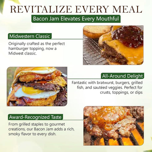 Midwest Fresh (2 Pack (2 13 oz), 26, Spicy Bacon Jam | Gourmet Bacon Marmalade Spread for Burgers, Sandwiches