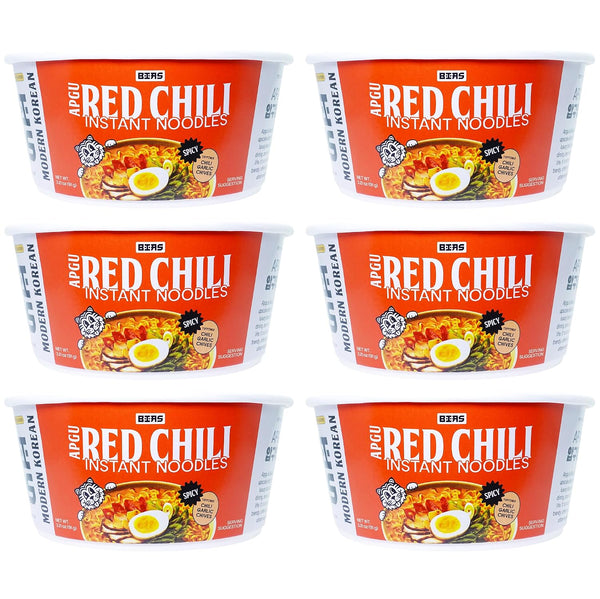 BIAS Apgu Red Chili Instant Noodles - Spicy Korean Ramen with Premium