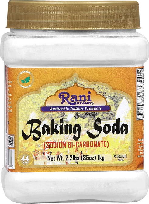 Rani Baking Soda (SODIUM BI-CARBONATE) 35oz (2.2lbs) 1kg PET Jar ~ Used