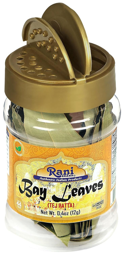 Rani Bay Leaf (Leaves) Whole Spice, Hand Selected Extra Large 0.4oz (12g) PET Jar, All Natural, Gluten Friendly,