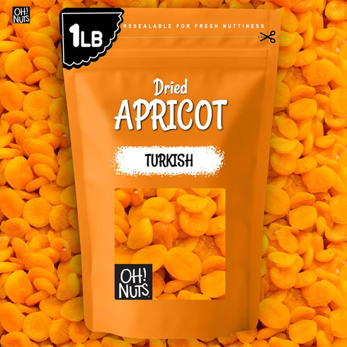 1 lb Packed Oh! Nuts Dried Apricots Turkish - - Dried Fruit - No Sugar Added - Dehydrated Fruit Bites - in New York