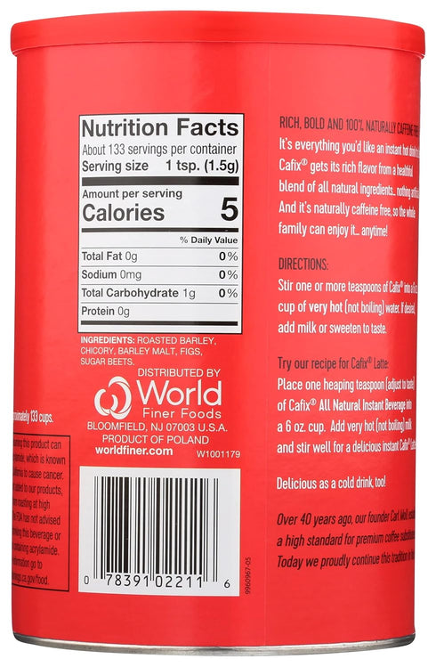 7.05oz (Pack 1) Cafix All Natural Instant Coffee Substitute & Alternative