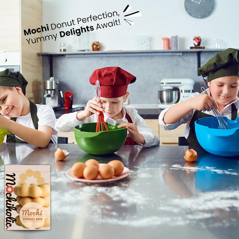 Donut Mix Original Recipe, Mochi Mix, Low-Calorie Rice Flour Snacks, 12 oz Healthy Daily Treats by Mochiholic