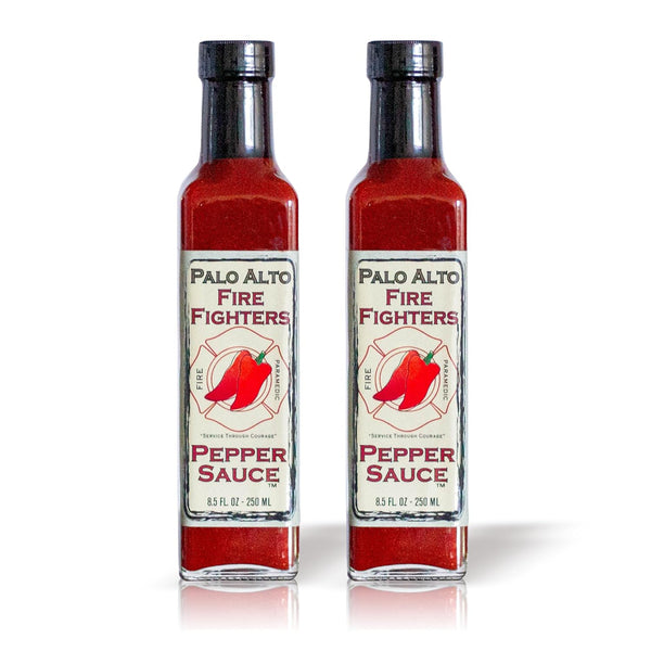 Palo Alto Firefighters Pepper Sauce (8.5oz) - Pack of 2 - Salt