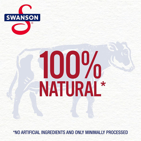 100% 48 oz (Pack 2) Swanson Natural, Gluten-Free Beef Stock, Carton