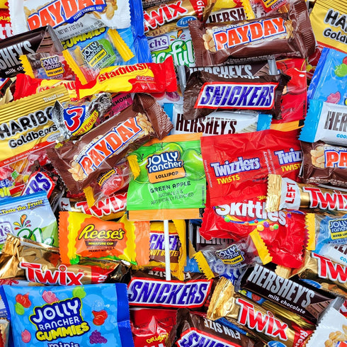 Yummy Chew Pack 5lb 5 Assorted Chocolate and Candy Variety Bulk - Bulk Chocolate Candy Individually Wrapped - Assorted