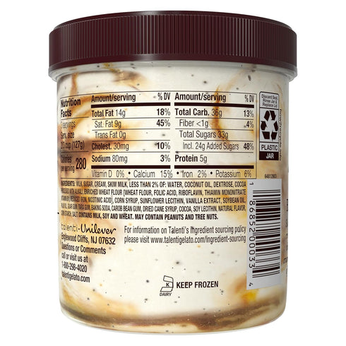 talenti Frozen 1 Gelato For a Delicious Dessert Caramel Cookie Crunch Made with Ingredients pint