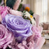 5 1-3 Preserved Flowers Bouquet Real Roses, Flowers for Delivery, Long-Lasting Mixed Purple Roses & Daisies Bouquet