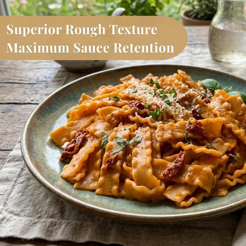 No.5, 100% 1.1 lb (Pack 2) Granoro Dedicato Mafaldine Authentic Italian Pasta, Made from Puglia Durum Wheat Semolina