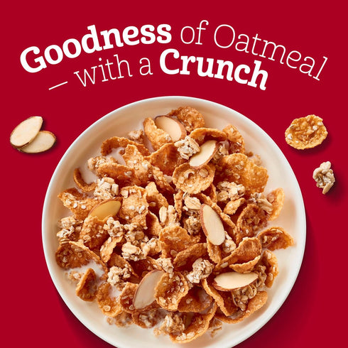 Oatmeal Crisp 19.7 oz Heart Healthy Cereal, High Fiber Cereal Made with Whole Grain
