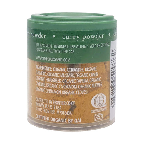 0.53 oz Simply Organic Curry Powder, Certified Organic |