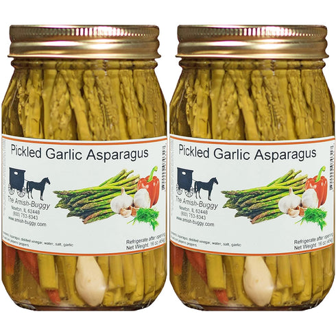 Arndts Fudgery DBA The Amish-Buggy Pickled Vegetables - Two jars (Pickled Garlic Asparagus)