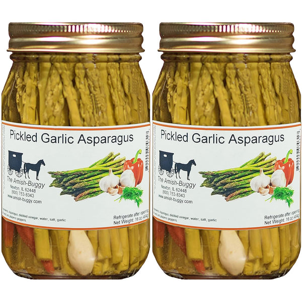 Arndts Fudgery DBA The Amish-Buggy Pickled Vegetables - Two jars (Pickled Garlic Asparagus)