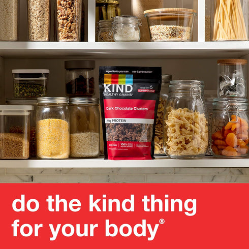 10g 11oz, 1 Count Kind Healthy Grains Granola, Dark Chocolate Clusters, Gluten Free, Healthy Snack Mix, Protein