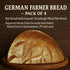 Pack 4 German Farmer Bread of | Rye with linseed. | Sourdough Mixed.