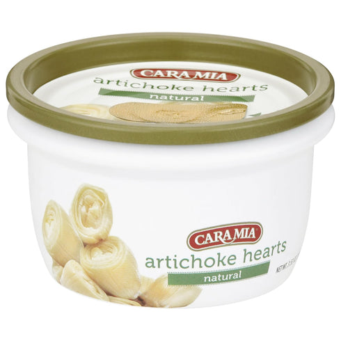 2 3.53 Oz CARA MIA | Natural Artichoke Hearts Without Brine | x | No Preservatives | Ready-to-Eat Snack | Refreshing