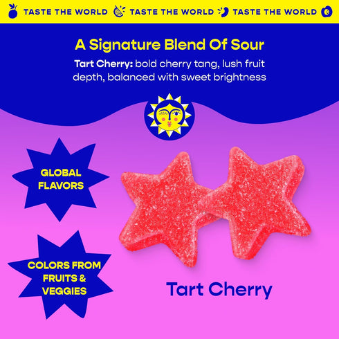 Gummies (Pack 10) Better Sour Tart Cherry Candy, Sour with Bold Fruit Flavor, Mouthwatering Sour Candy Made with Real
