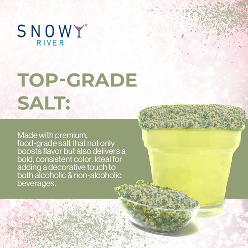 Rimming (1lb Snowy River Margarita Salt Blend - All Natural Salt for Margaritas & Cocktails, Culinary & Decorative