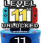 Level 11th Unlocked Cake Topper - Game Theme Party Decorations for 11th Birthday Level Up Supplies