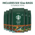 12 oz Starbucks Ground Coffee, Medium Roast Hot or Iced Coffee, House Blend, Six Bags