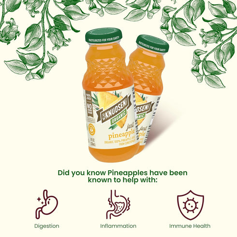 8 oz (12 Pack) R.W. Knudsen Organic Just Pineapple Juice, fl