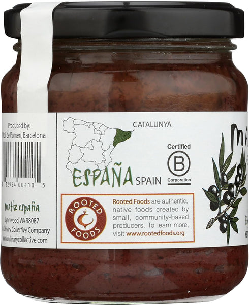 6.5 Matiz Espaa Black Olive Spread, ounces, Natural Authentic Spanish Flavor, Create Gourmet Bruschetta, Tapenade