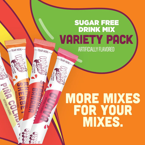 Pack, 30 Wylers Light Island Flavors Variety Singles To Go Sugar Free Drink Mix, Low Calorie Water Enhancer, Sticks