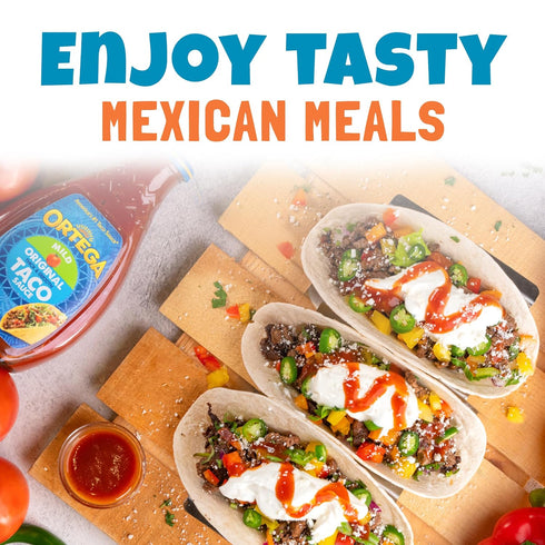 8 (Pack 2) Ortega Original Taco Sauce, Mild, Ounce