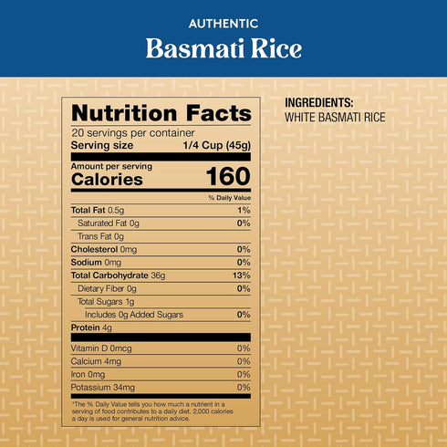2 lb (Pack 2) Royal - Naturally Aged Authentic Long Grain Indian White Basmati Rice