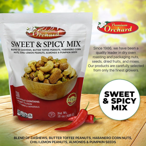 Packed MIXED NUTS Sweet & Spicy Nut Mix - Salted Cashews Butter Toffee Peanuts Habanero Corn Nuts Chili Lemon Peanuts