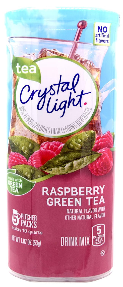 Crystal Light Green Tea Raspberry Drink Mix (20 Pitcher Packets, 4 Canisters