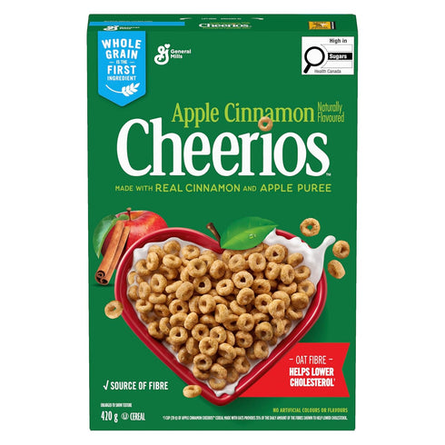 420g/14.7 oz. Cheerios Apple Cinnamon Cereal, Box (Imported from Canada)