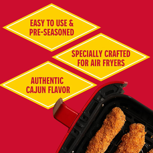 5 oz (Pack 6) 2 lbs Louisiana Fish Fry, Air Fryer Chicken Coating Mix, of Each Box Coats of Chicken - Easy to Cook Air