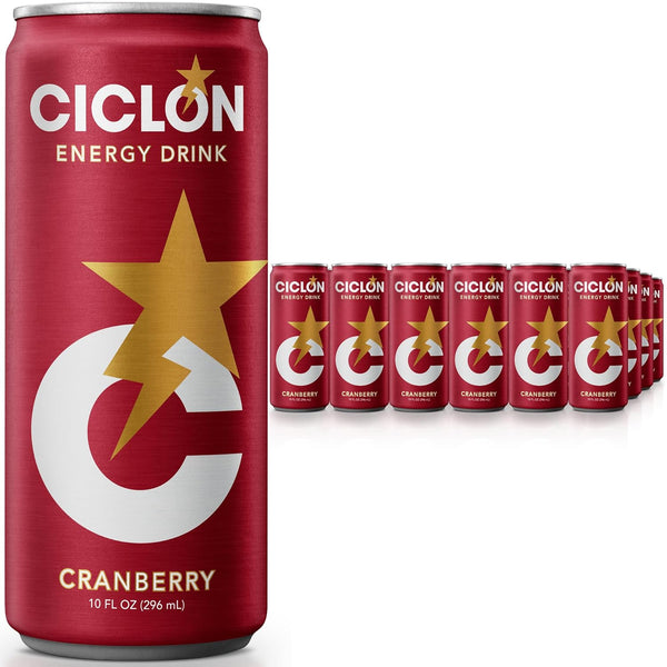 Ciclon Energy Drink Cranberry Flavor 24 Cans (10 Fl Oz)