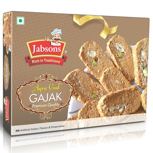 Jabsons - Agra Gud Gajak (400g) Peanut, Sesame Seed, Cashewnut, Pistachio in