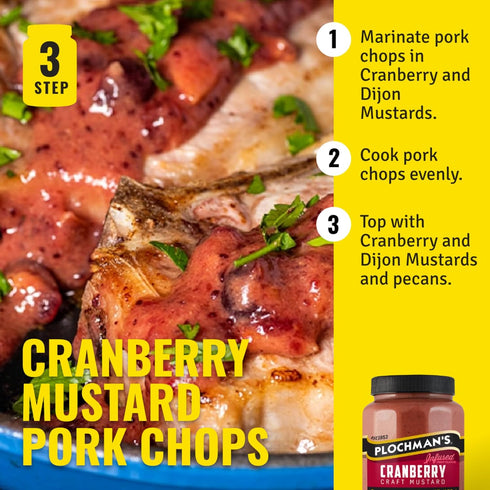 Limited Edition Plochmans Cranberry Mustard - Gourmet Spread in a Jar